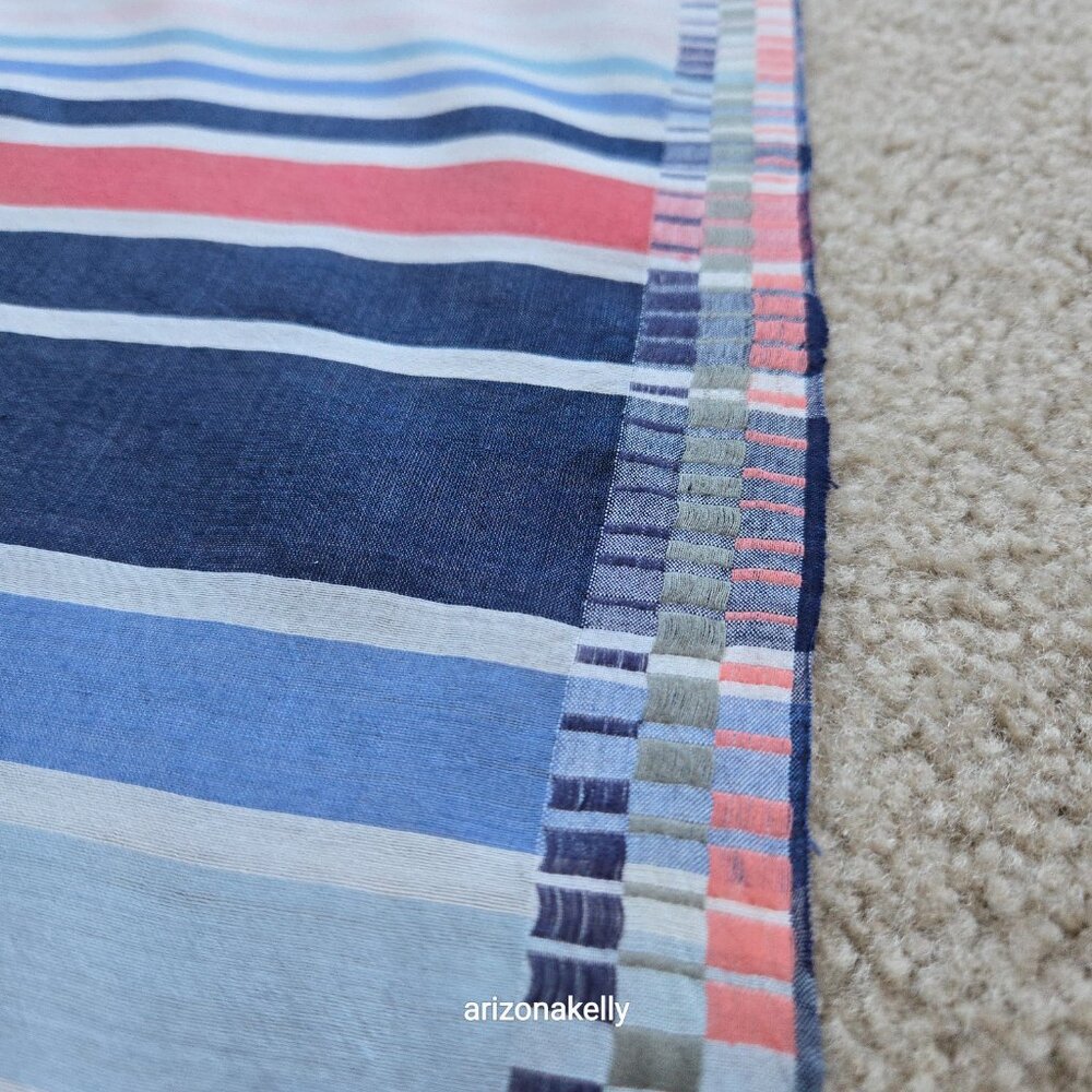 Inouitoosh Silk/Cotton Lightweight Striped Scarf Inoui Editions - Picture 4 of 10